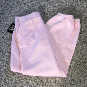 Pastel Pink Sweatpants Plain
